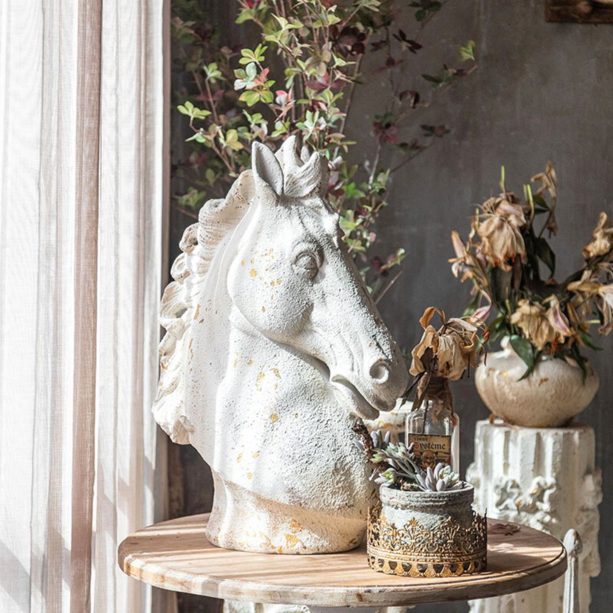 Aurelius Horse Head Statue Main Image