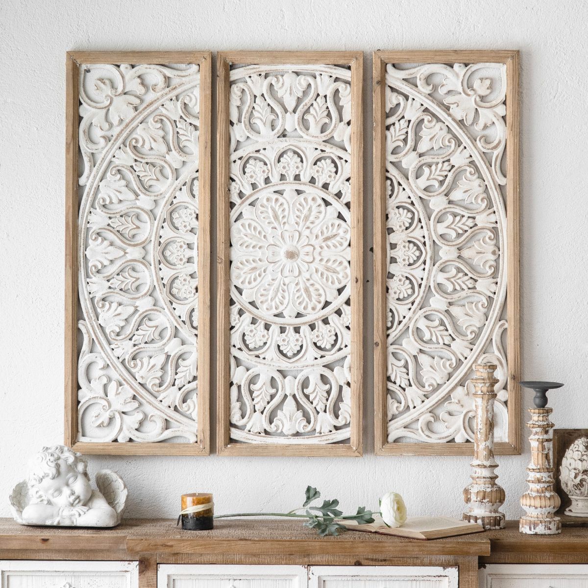 Ella Carved Wooden Wall Art Main Image