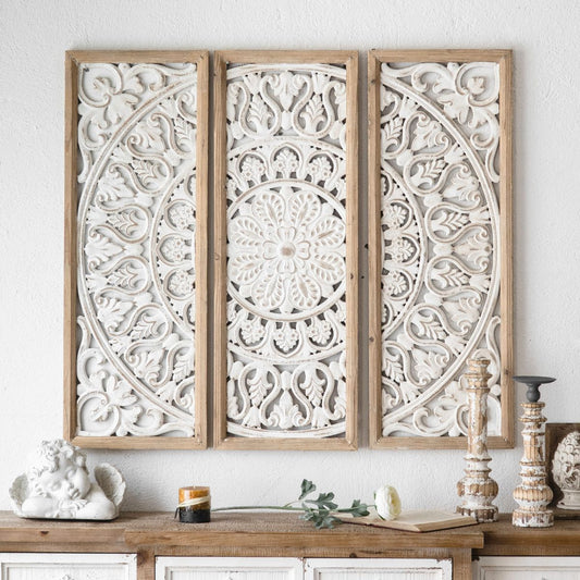 Ella Carved Wooden Wall Art Main Image
