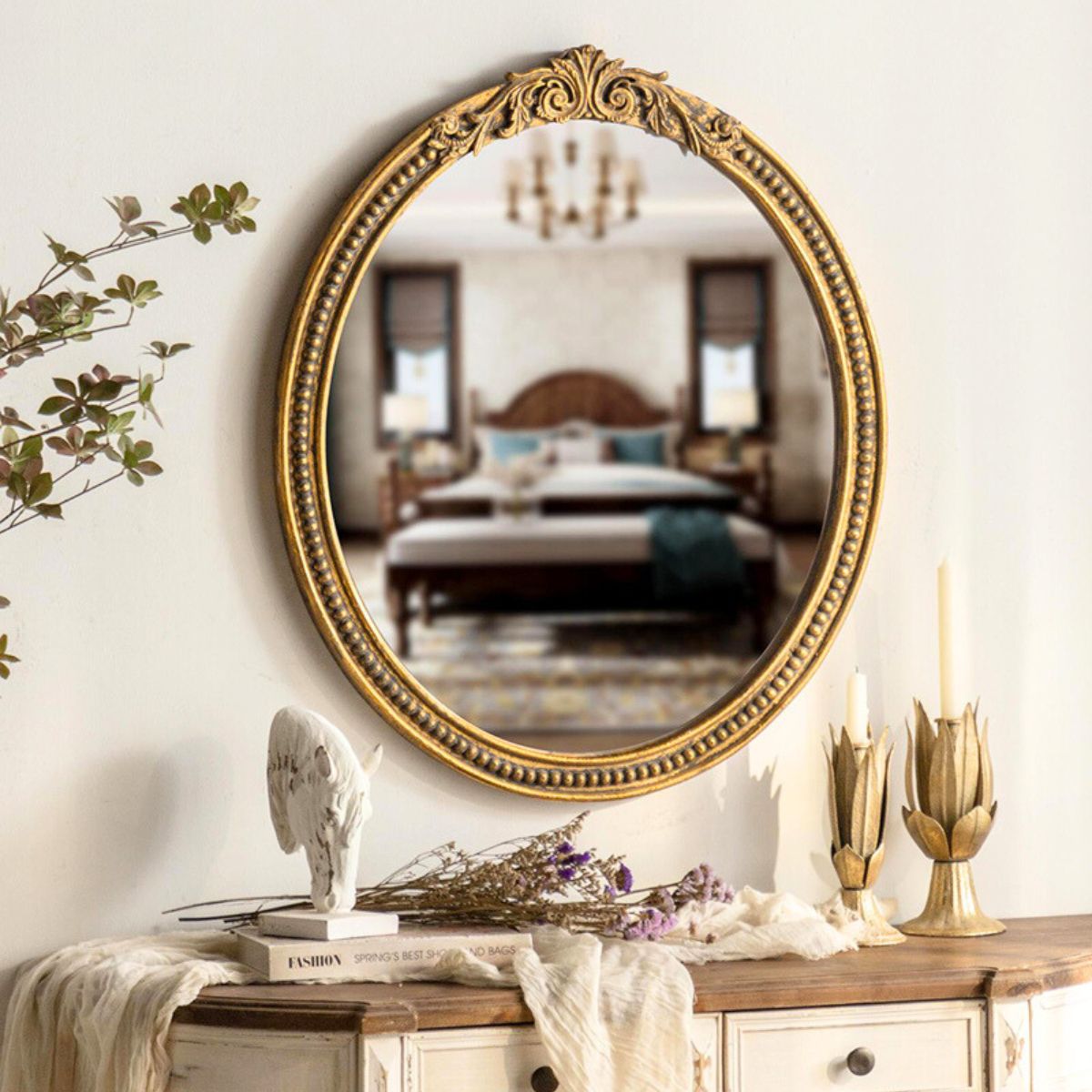 Adeline Gold Mirror Staged Image