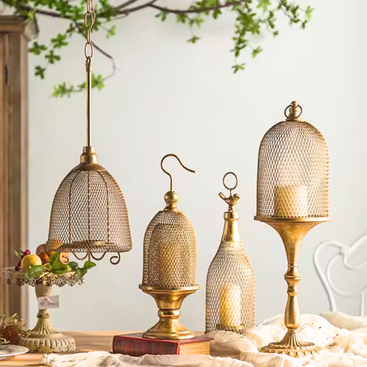 Eleanor Cage Candle Holder Staged Image