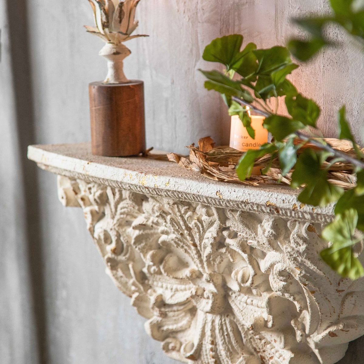 Anne Wall Sconce Floating Shelf Close-Up Top