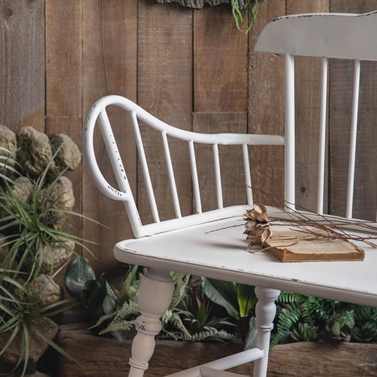 Lysander Garden Bench Close-Up