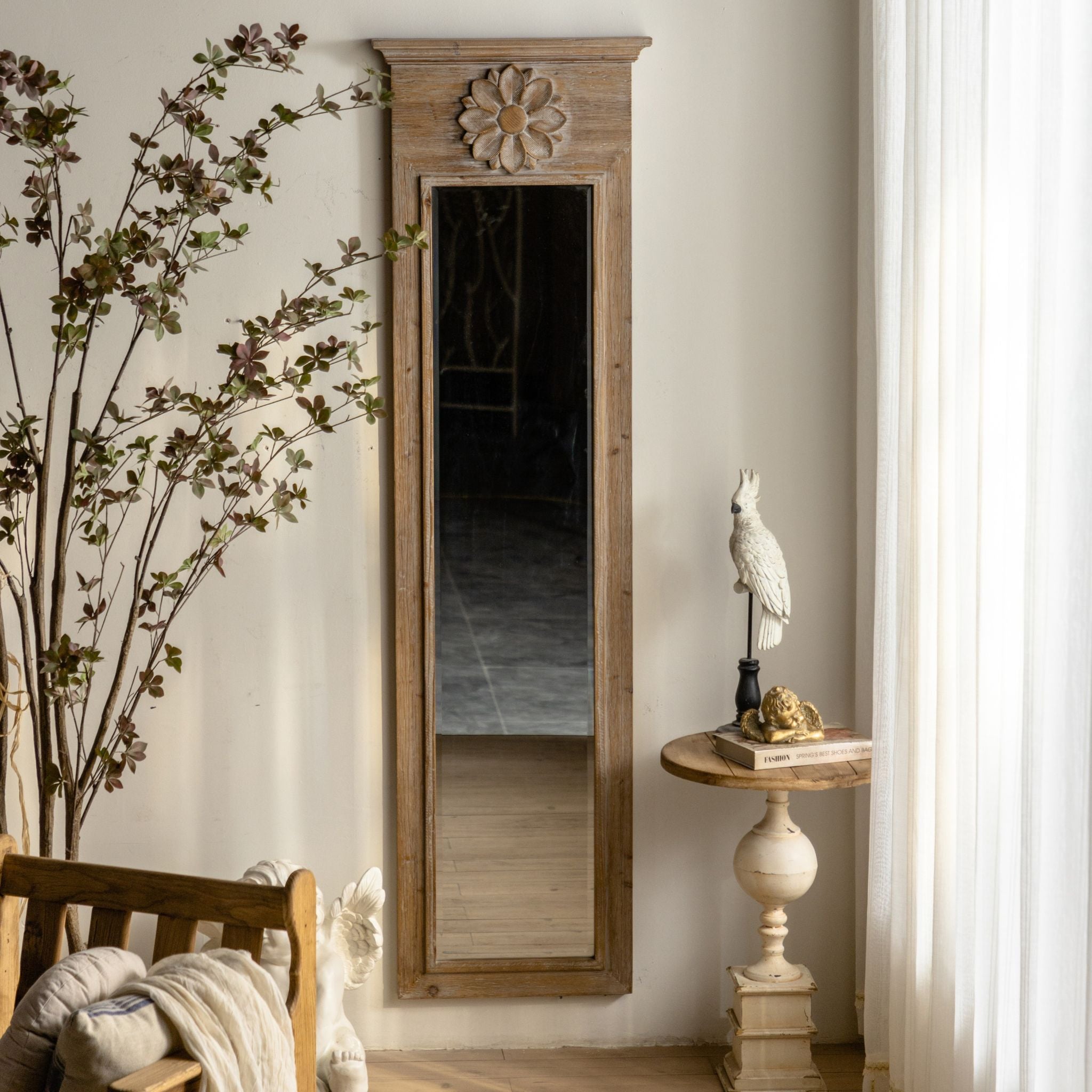 Rosina trumeau mirror wall scene with a soft moody reflection