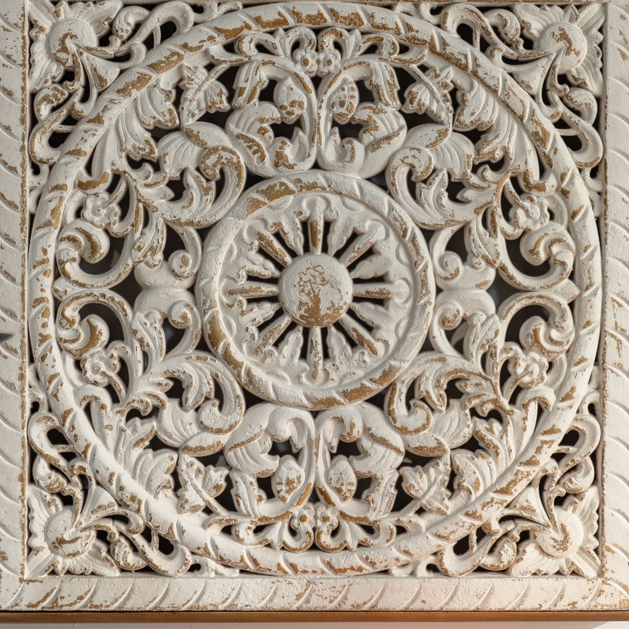 Cyrene carved mandala panel styled with her sister panels
