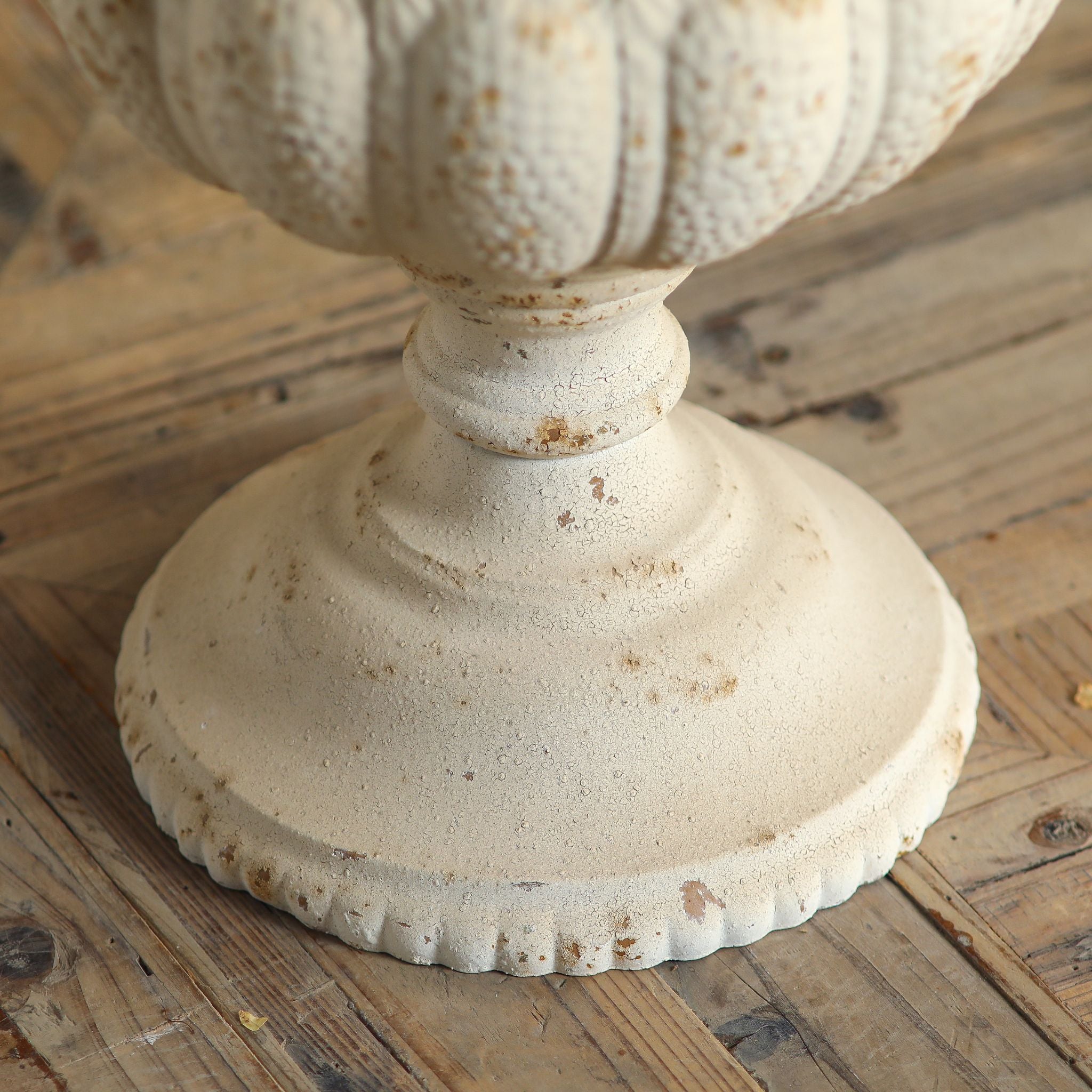 Jérôme French Provincial Urn Planter, Antique White Metal