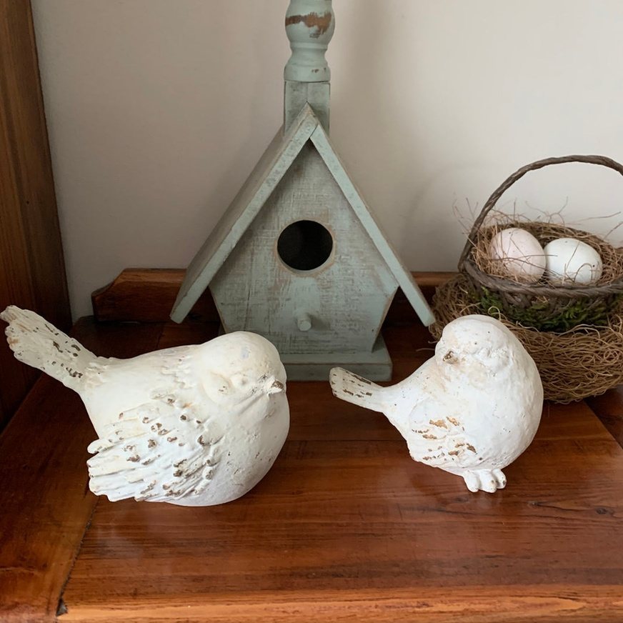Lucas French Provincial Bird Figurines in a customer's home