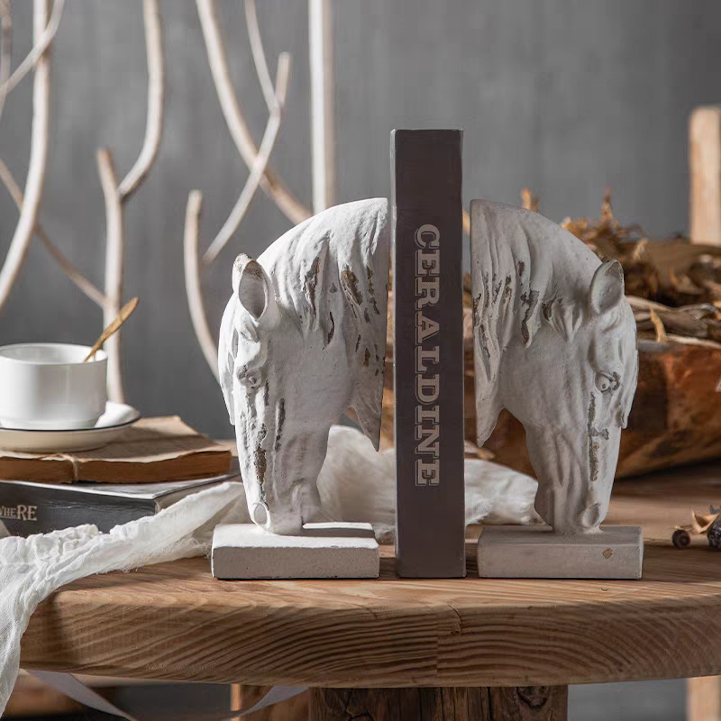 French Provincial decorative bookends styling shelf - Château Living