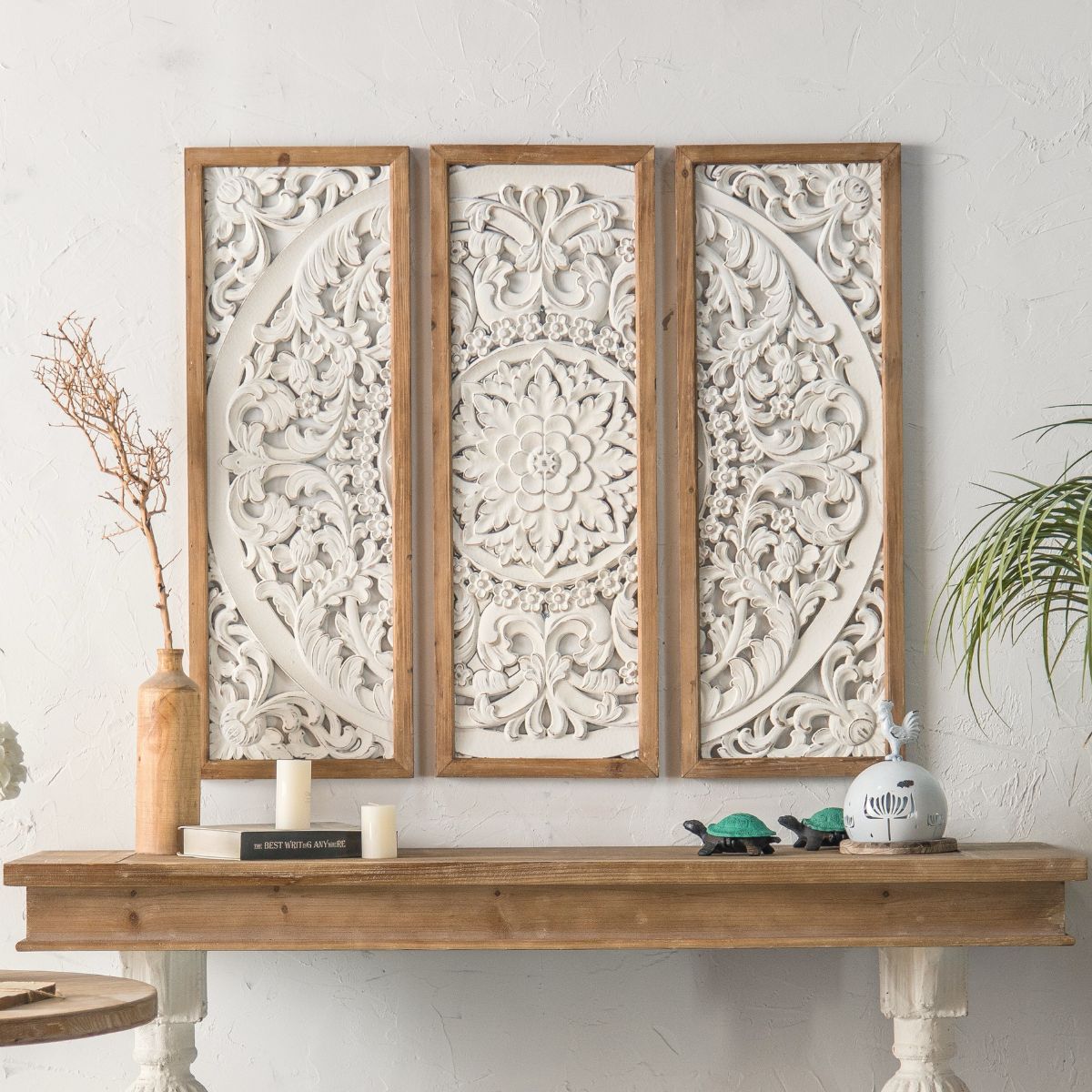 1.Casey Carved Wooden Wall Art Main Image