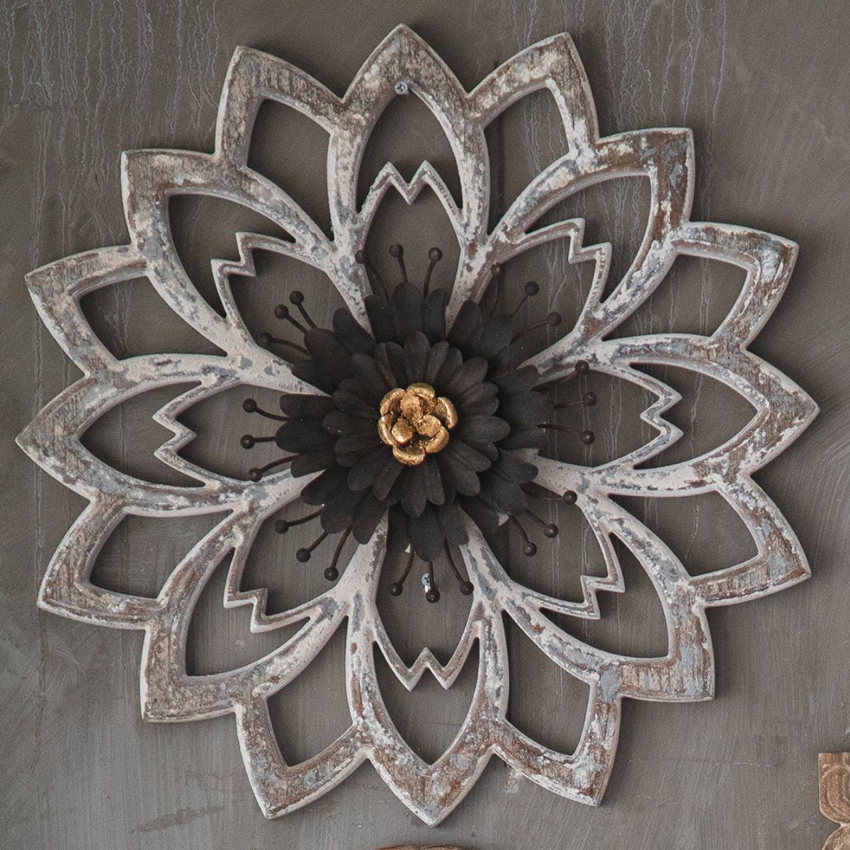 Lotus Flower Wooden Wall Art Main Image