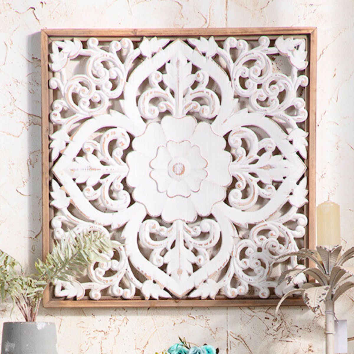 Philip Carved Wooden Wall Art Main Image