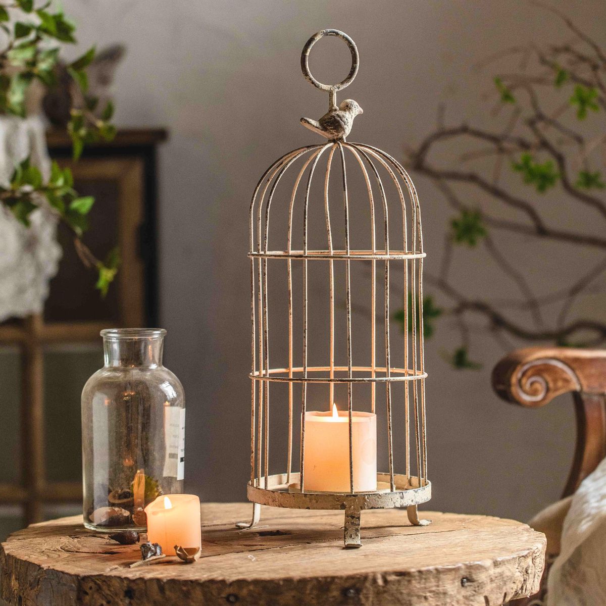 Willow Birdcage Candle Holder Main Image