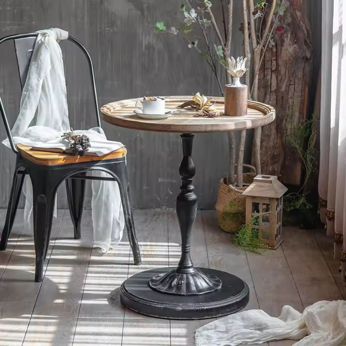 Alexander Black Side Table Staged Image