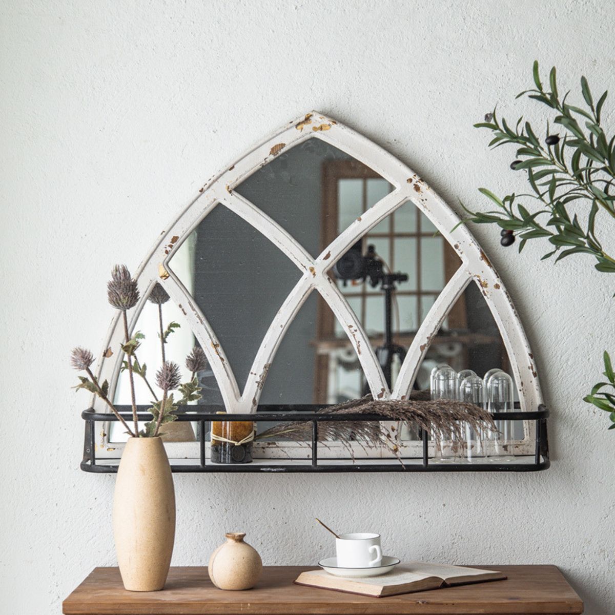 2.Ashley Mirror with Shelf Staged Image