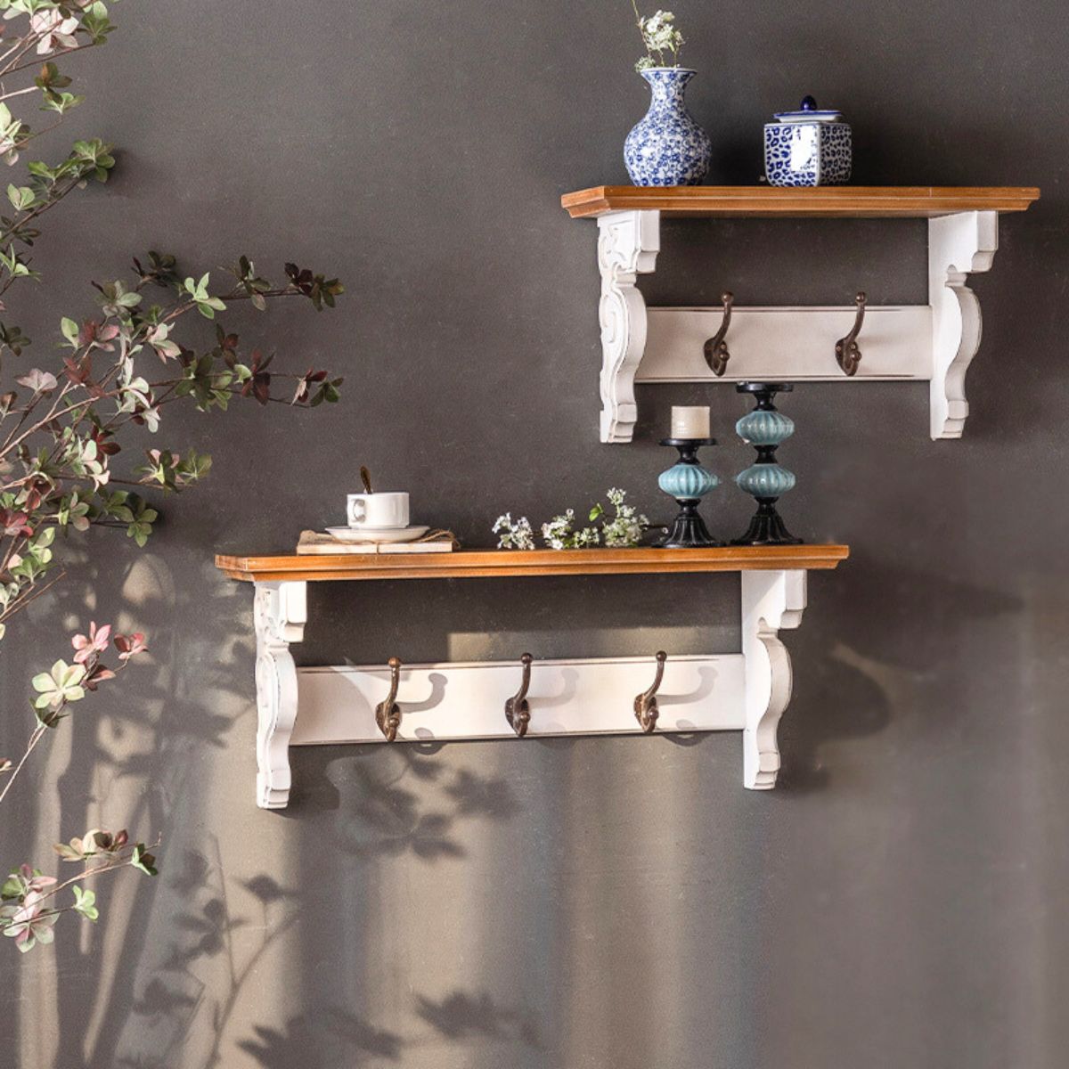 Rebecca Wall Mounted Coat Rack Staged Image