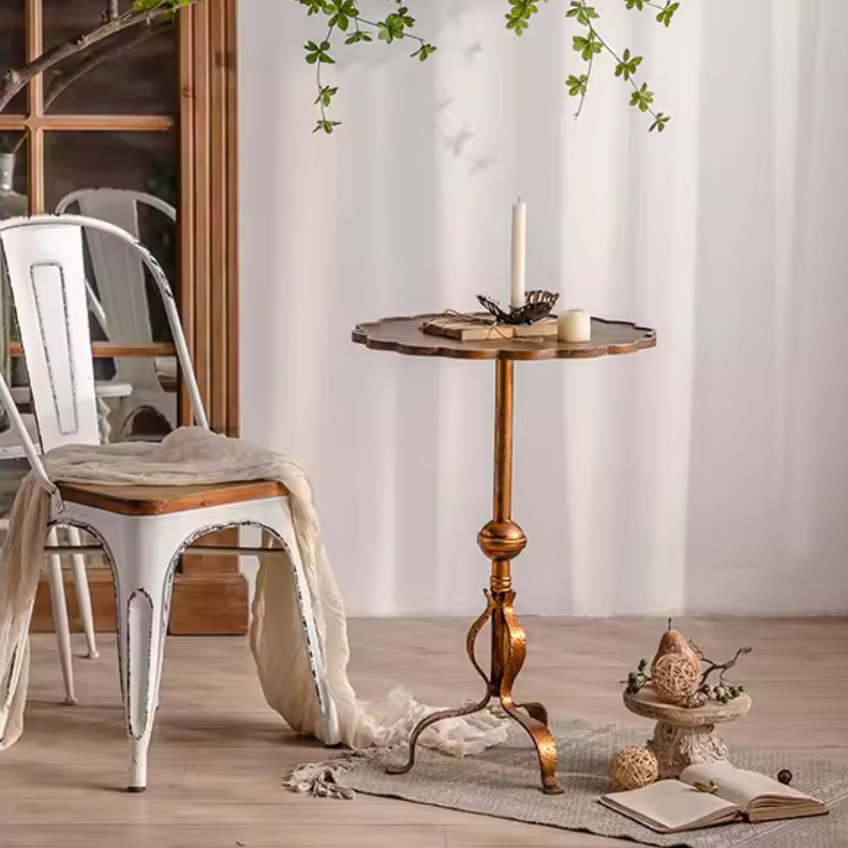 Victor Round Side Table Staged Image