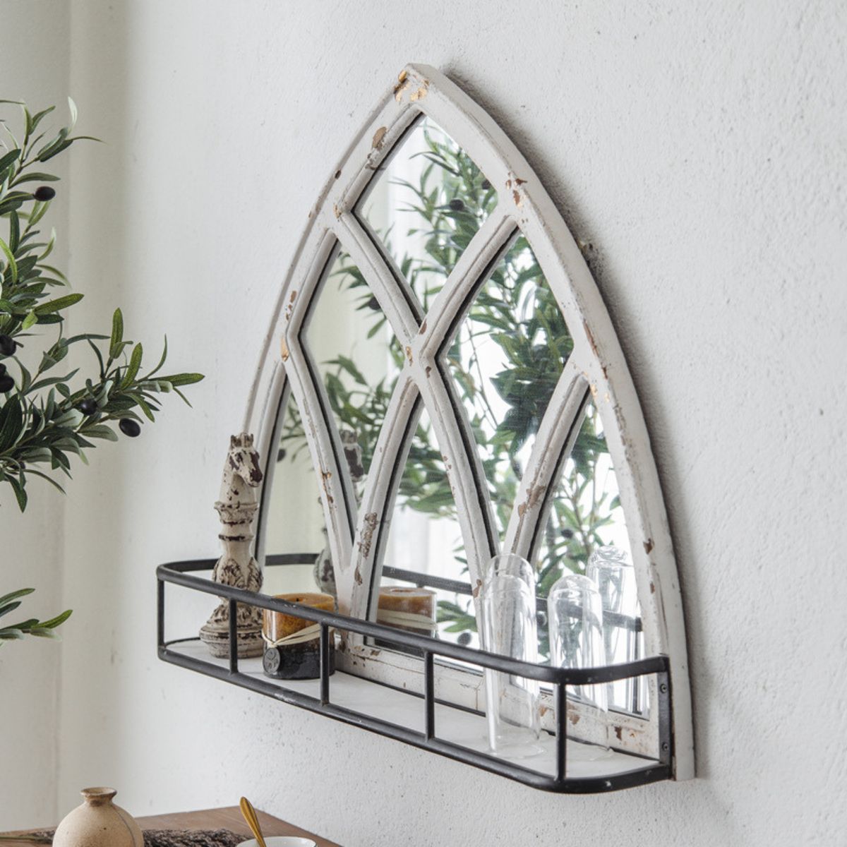 3.Ashley Mirror with Shelf Side View