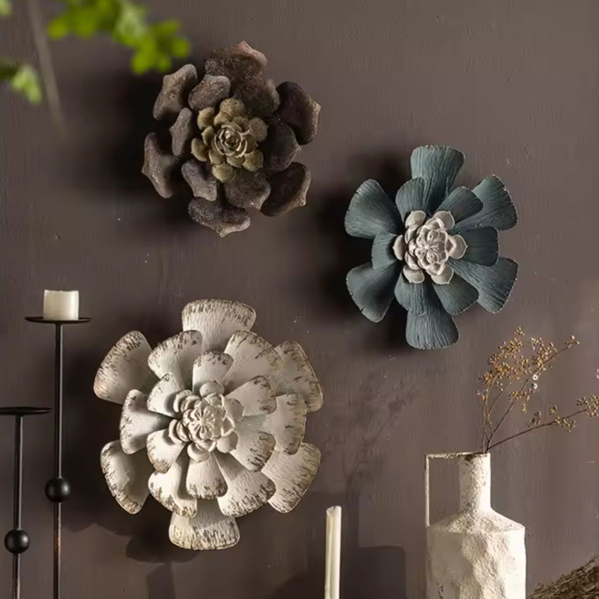 Flower Wall Decor Side View