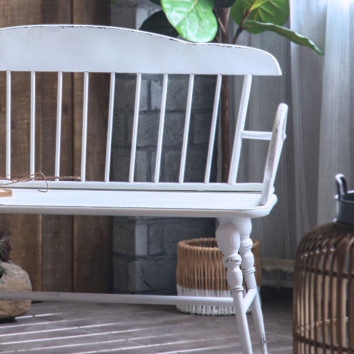 Lysander Garden Bench Side View