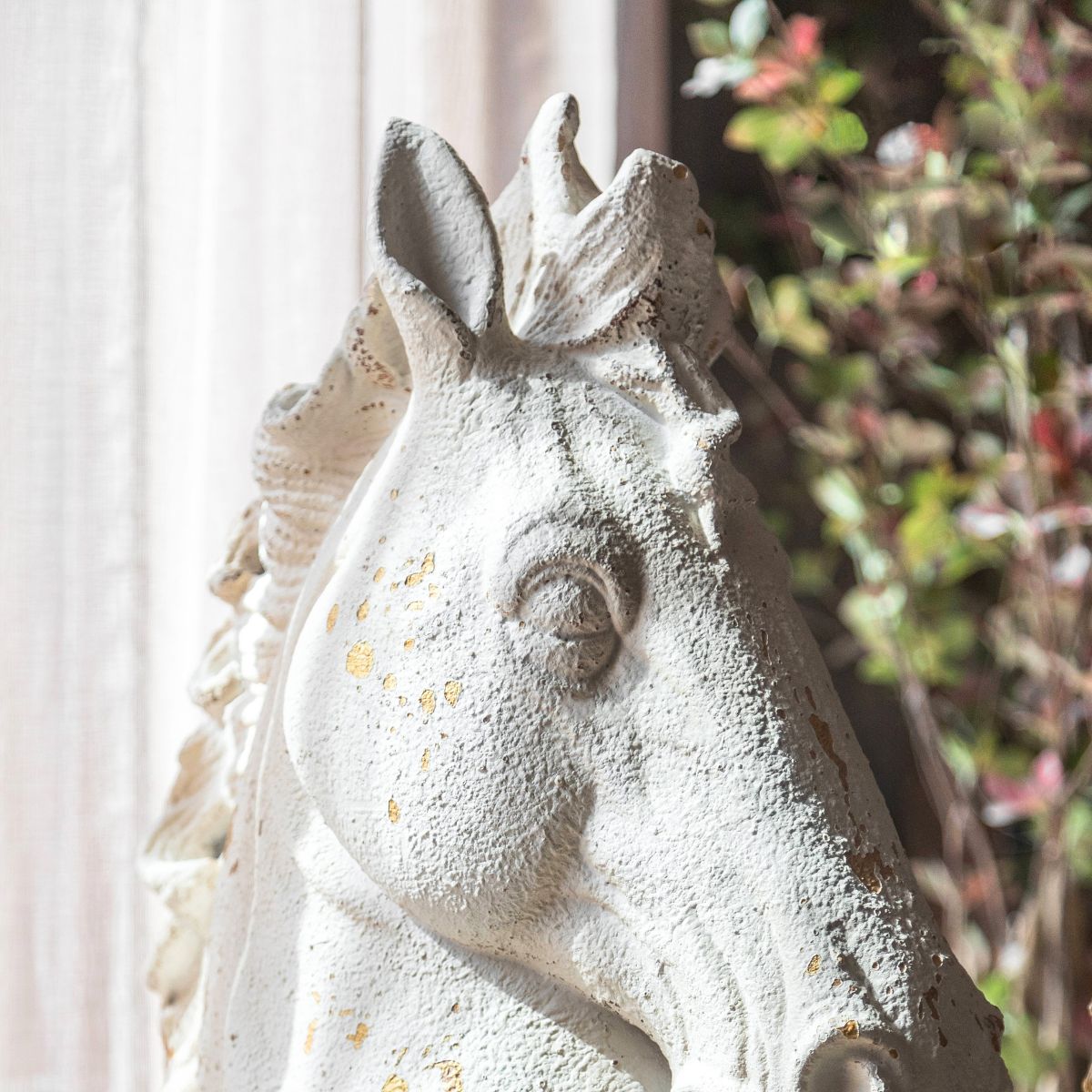 Aurelius Horse Head Statue  Close Up Upper Head