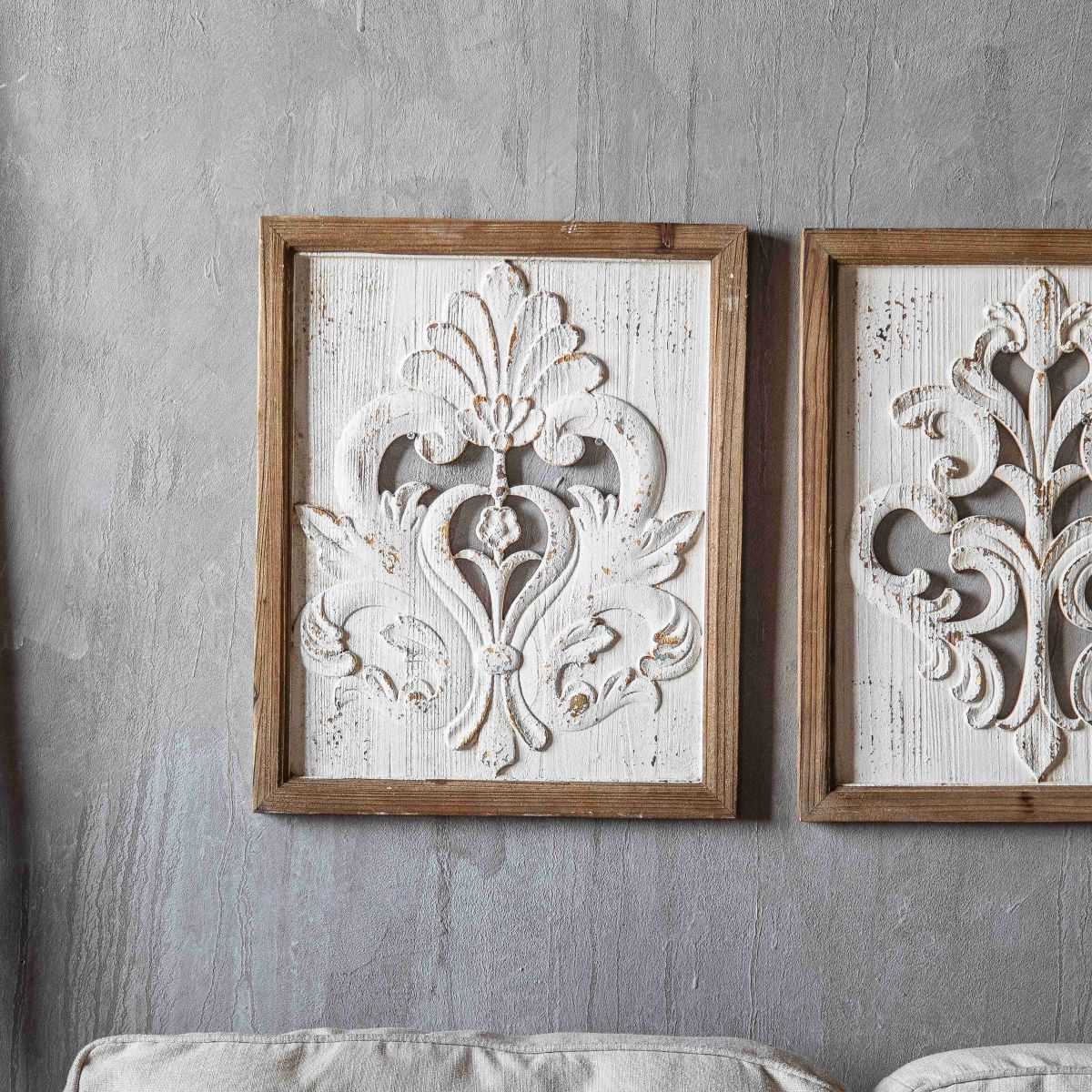 Tyler Carved Wooden Wall Art Close-Up