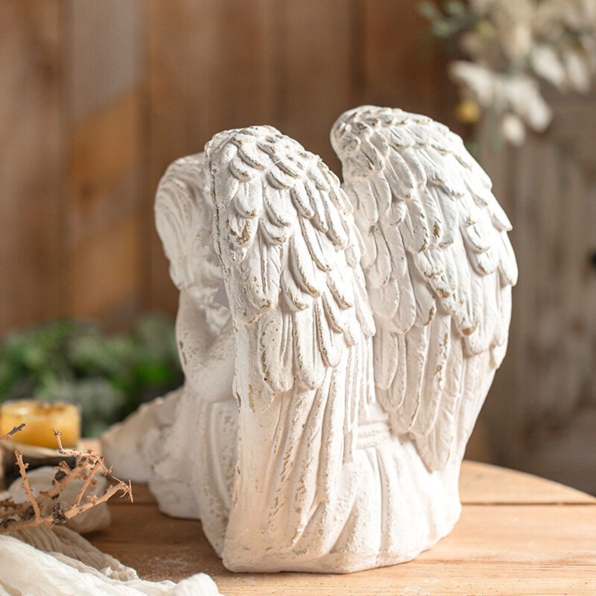 Aurora Angel Statue  Close Up Back (Wing)