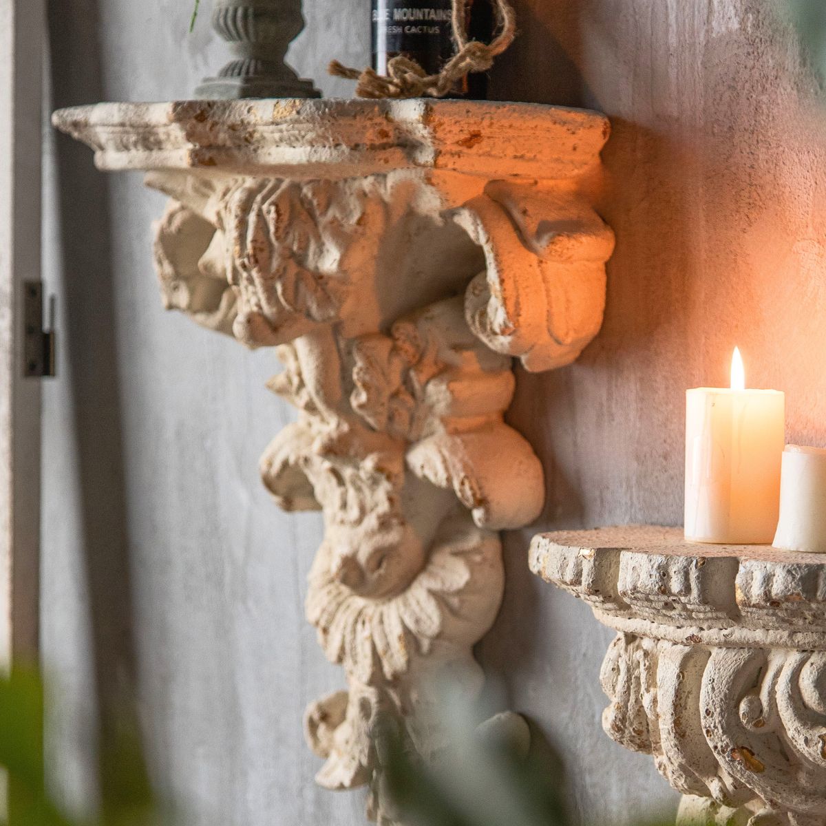 Edith Wall Sconce Floating Shelf Close-Up Base