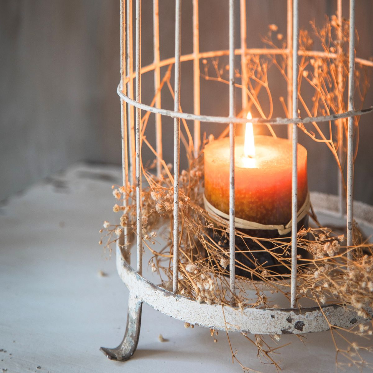 Madison Birdcage Candle Holder Close-Up Base