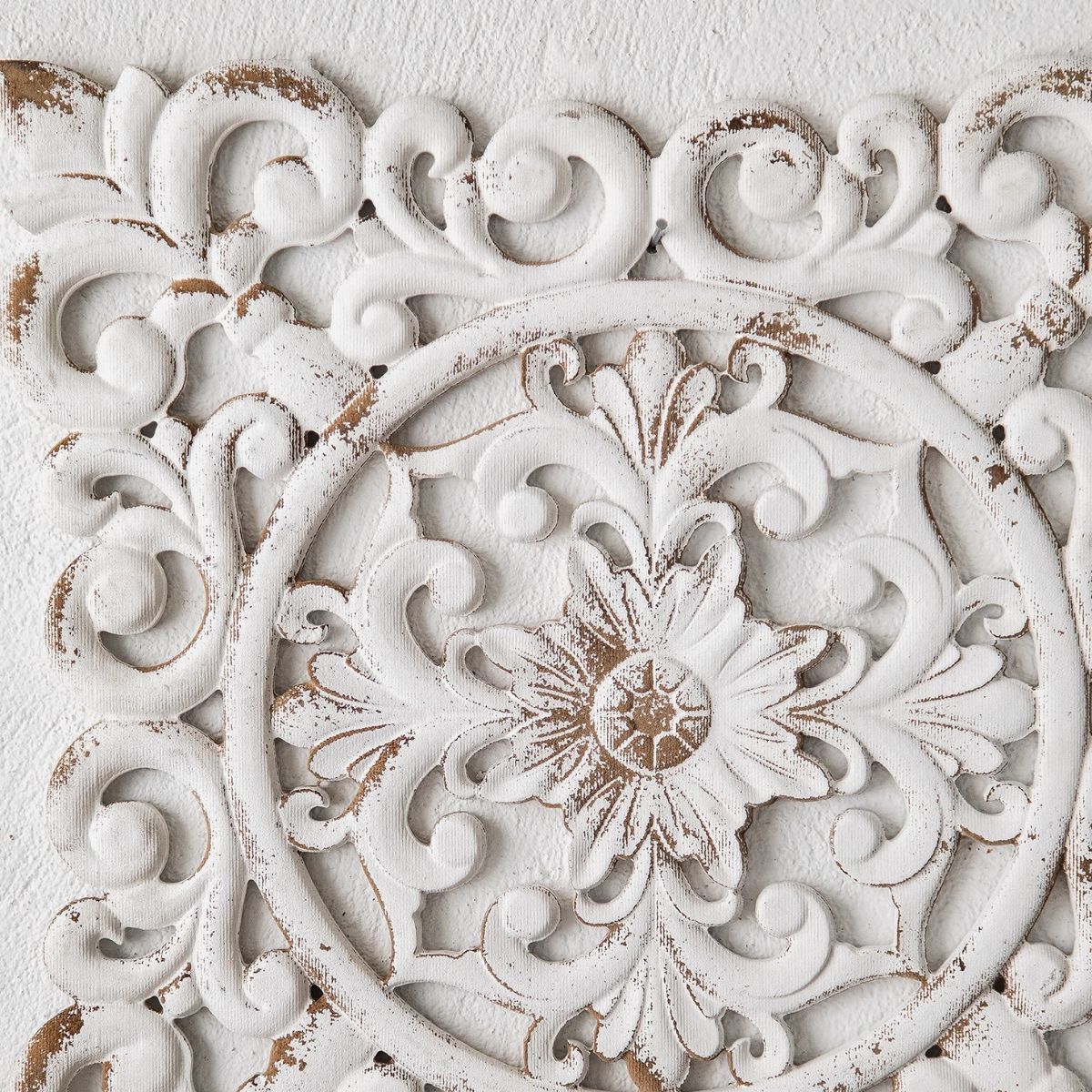 Victoria Carved Wooden Wall Art Close Up