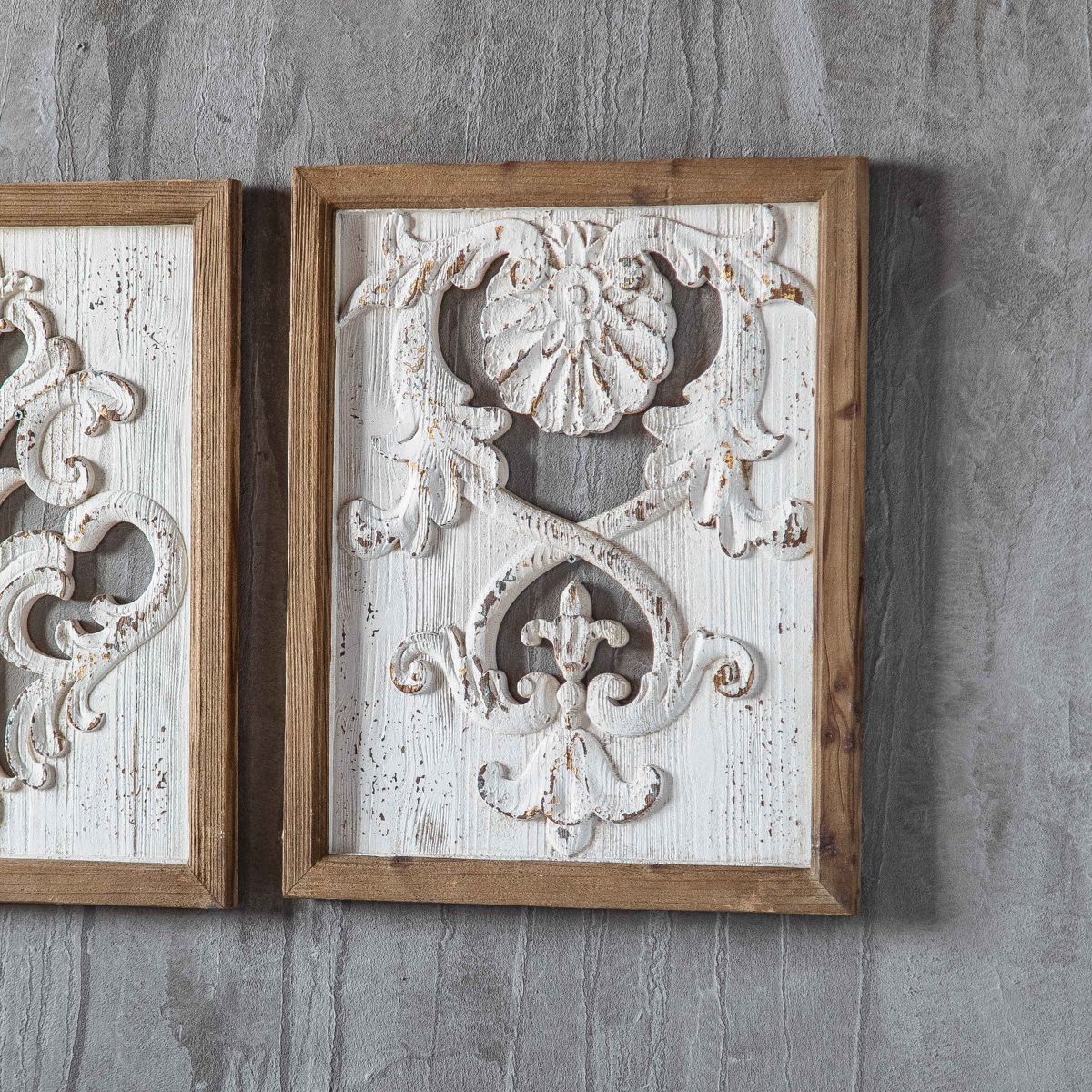 Zara Carved Wooden Wall Art Overall View