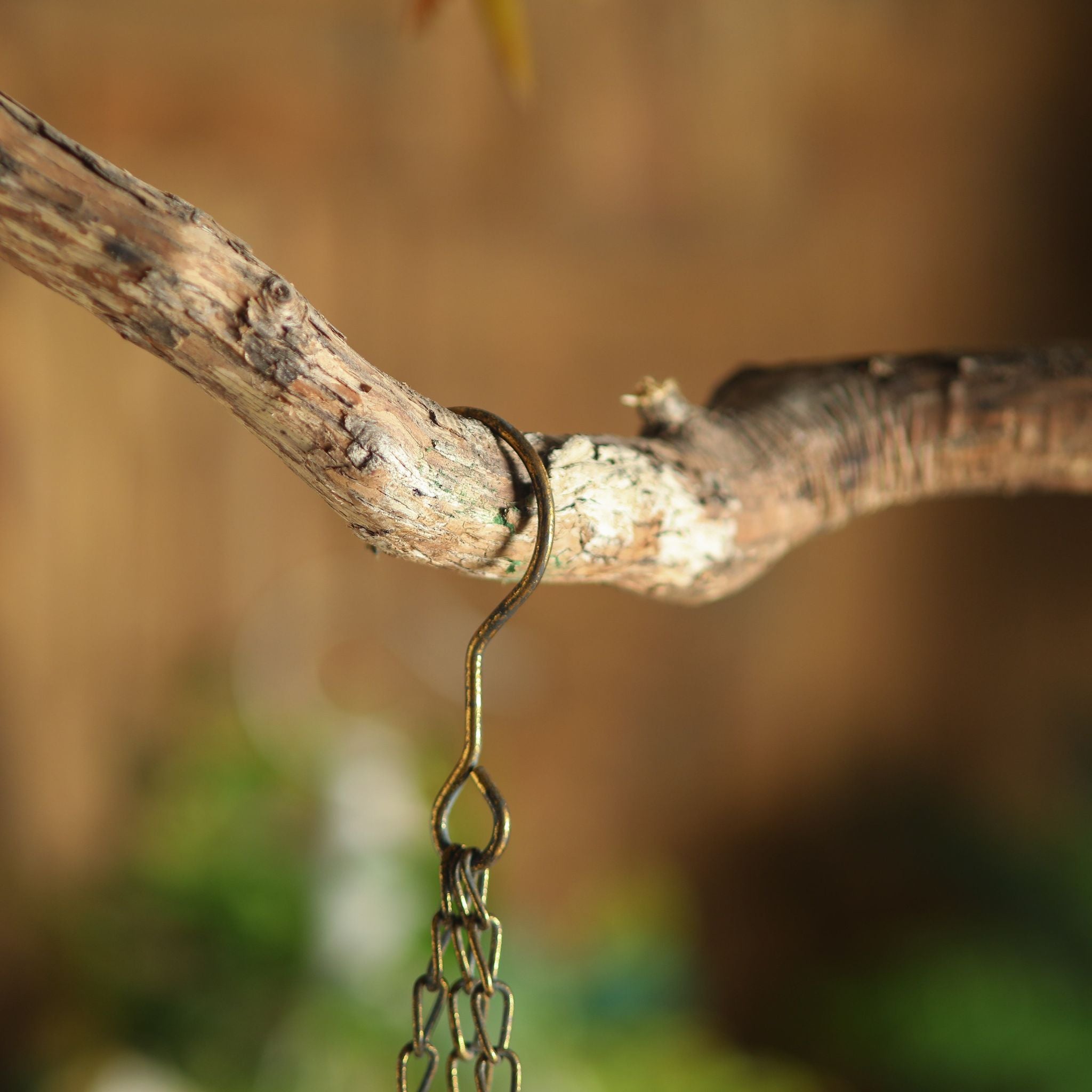 Detail of the spire drop finial below the cup of the Naxos hanging planter