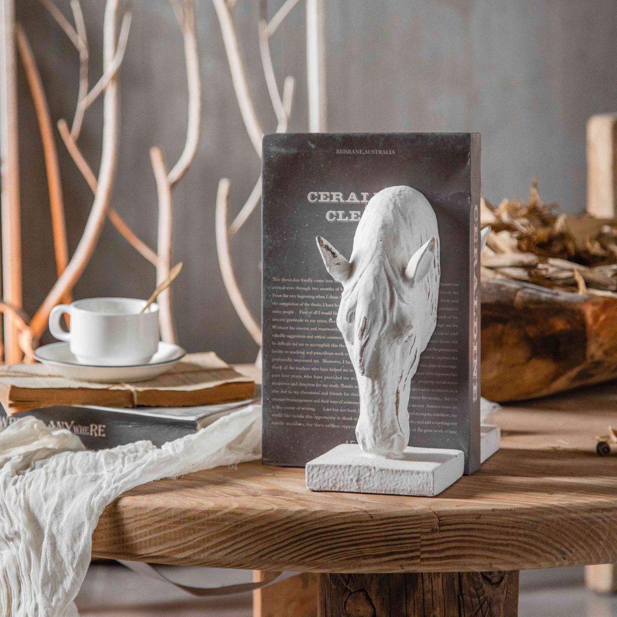 Decorative Horse Bookends Top View