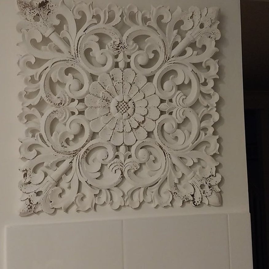 Victoria Carved Mandala Wall Art in a customer's home